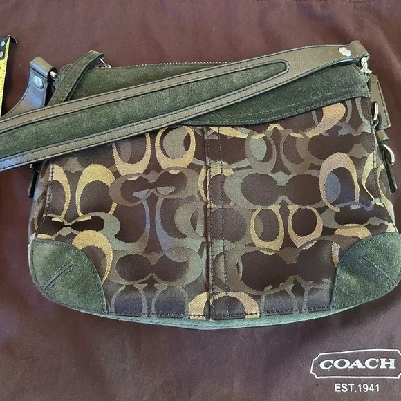Coach Chelsea Optic Signature Logo Satchel 7035 - Picture 5 of 11